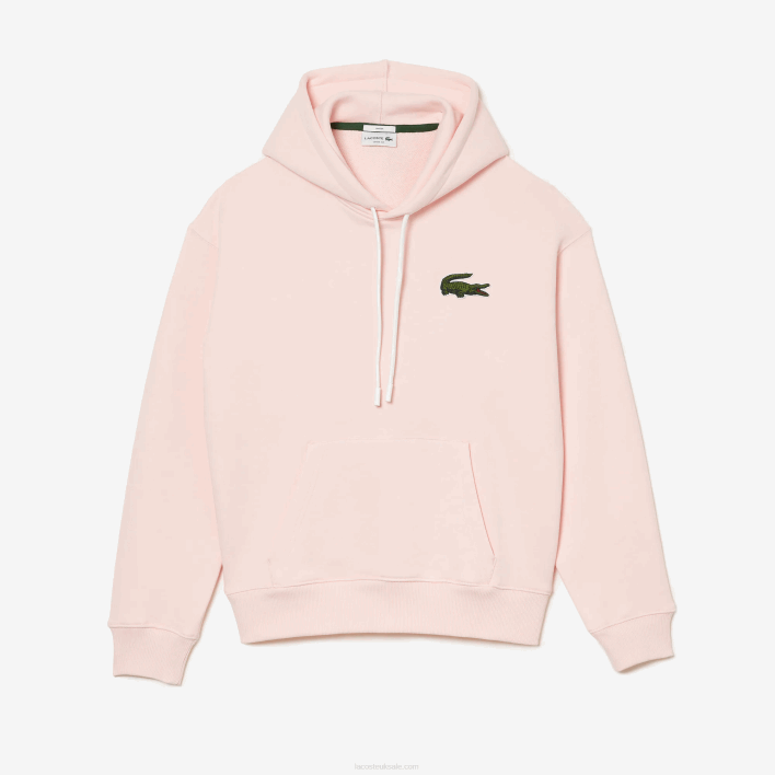 Lacoste Loose Fit Hooded Organic Cotton Sweatshirt 646T1158 Light Pink T03 Men