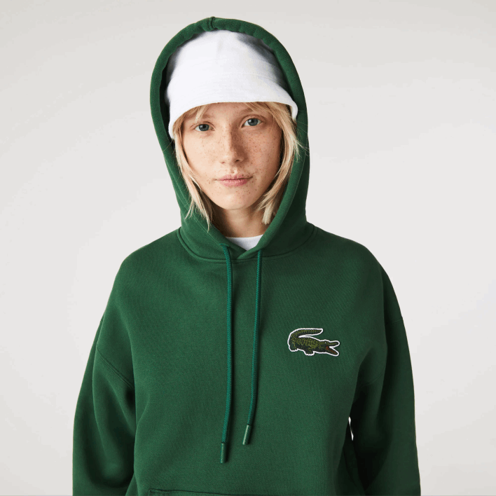 Lacoste Loose Fit Hooded Organic Cotton Sweatshirt 646T367 Green 132 Men