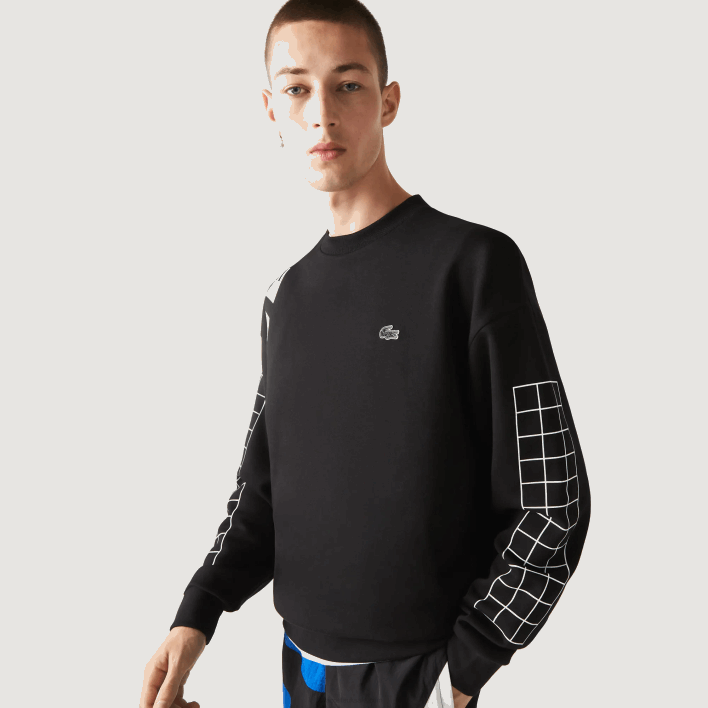 Lacoste Loose Fit Pique Sweatshirt 646T999 Black 031 Men