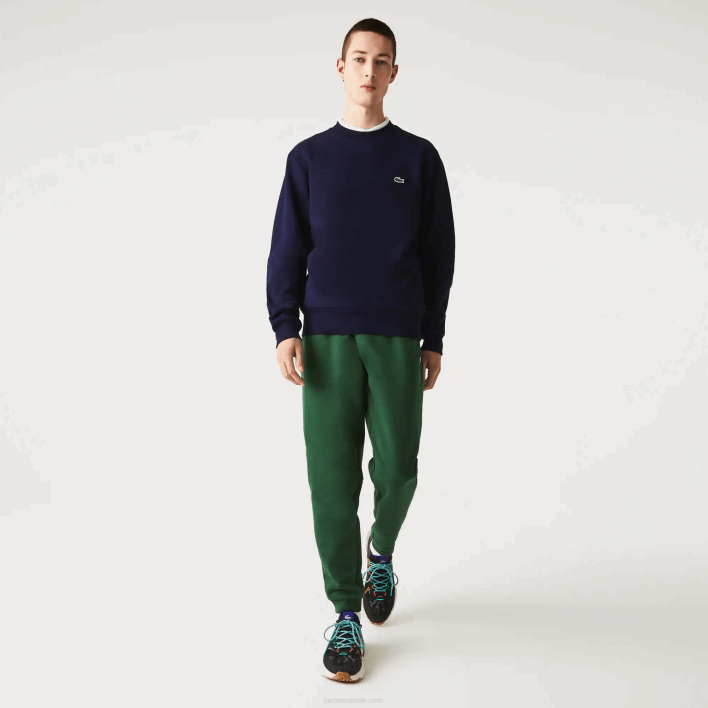 Lacoste Organic Brushed Cotton Sweatshirt 646T274 Navy Blue 166 Men