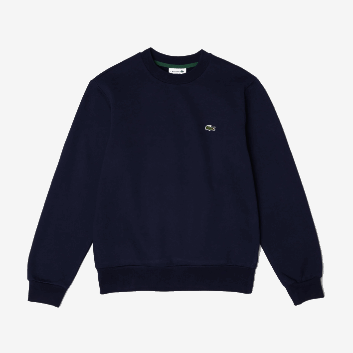 Lacoste Organic Brushed Cotton Sweatshirt 646T274 Navy Blue 166 Men
