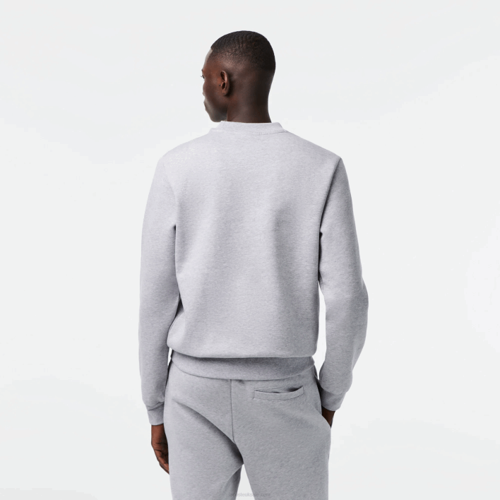 Lacoste Organic Brushed Cotton Sweatshirt 646T287 Grey Chine CCA Men