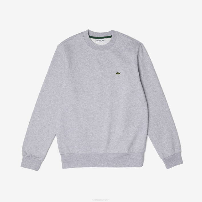 Lacoste Organic Brushed Cotton Sweatshirt 646T287 Grey Chine CCA Men