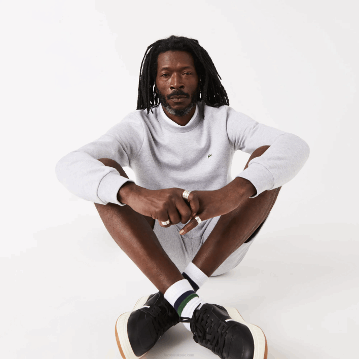 Lacoste Organic Brushed Cotton Sweatshirt 646T287 Grey Chine CCA Men