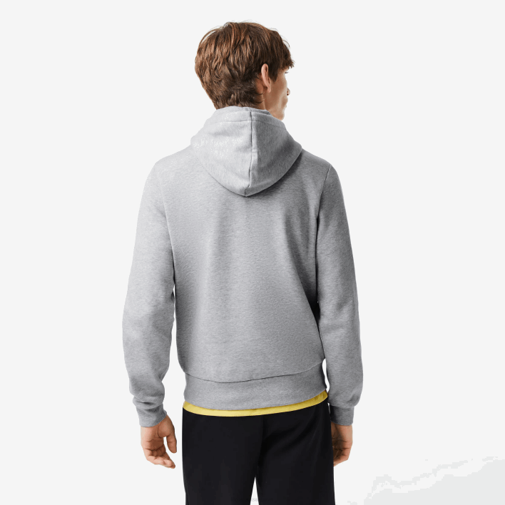 Lacoste Organic Cotton Hooded Sweatshirt 646T288 Grey Chine CCA Men