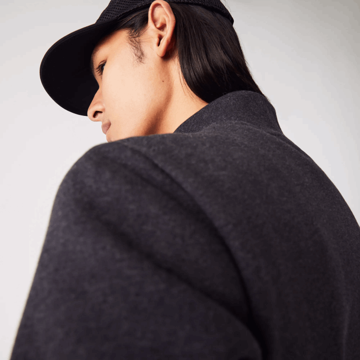 Lacoste Regular Fit Brushed Fleece Zippered Sweatshirt 646T1271 Grey EL6 Men