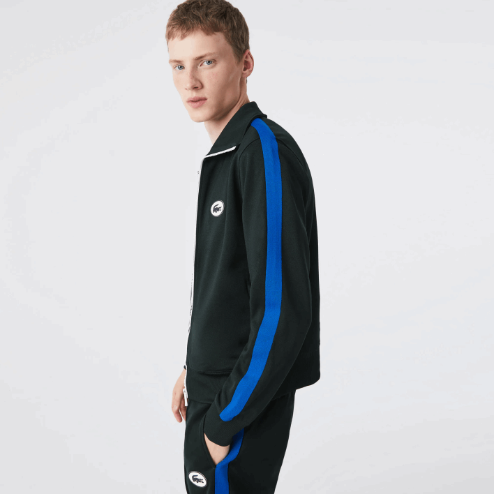 Lacoste Regular Fit High-Neck Pique Zip Sweatshirt 646T1016 Green YZP Men