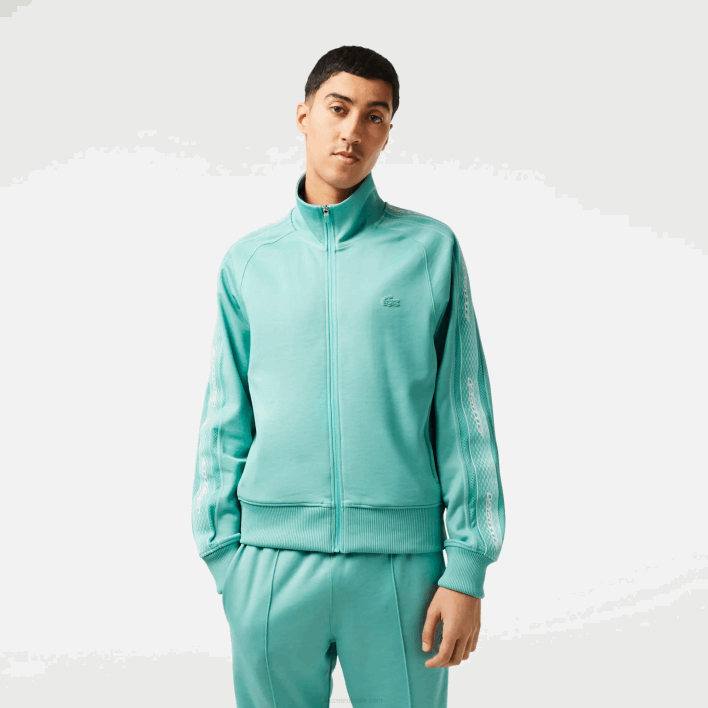 Lacoste Regular Fit Zipped Pique Sweatshirt 646T30 Green 3A4 Men