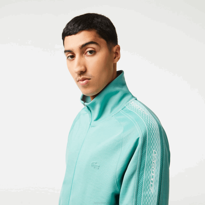 Lacoste Regular Fit Zipped Pique Sweatshirt 646T30 Green 3A4 Men