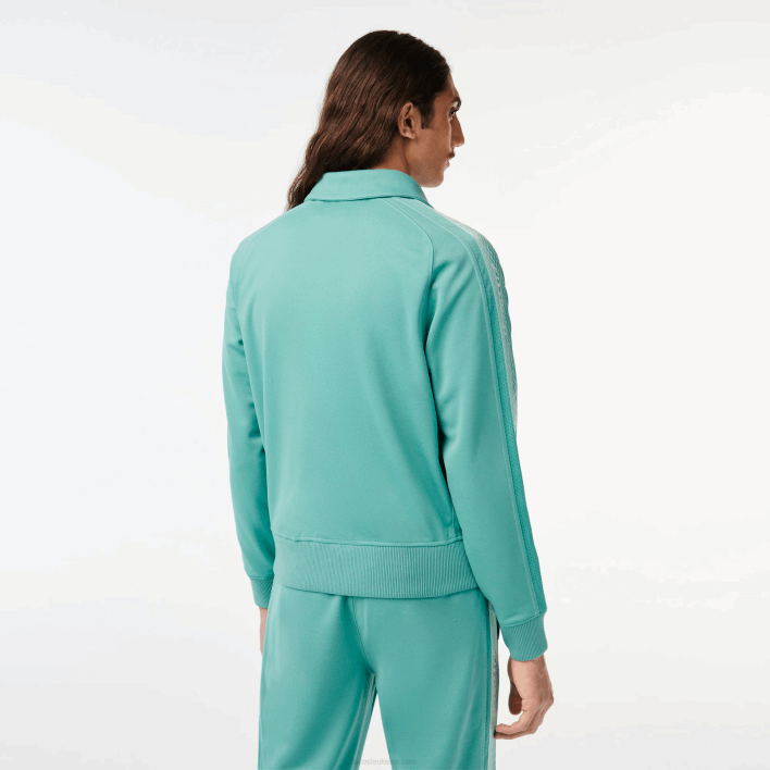 Lacoste Regular Fit Zipped Pique Sweatshirt 646T30 Green 3A4 Men
