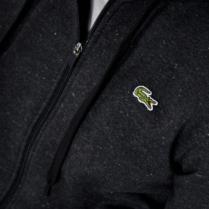 Lacoste SPORT Lightweight Bi-material Hoodie 646T1126 Grey H88 Men