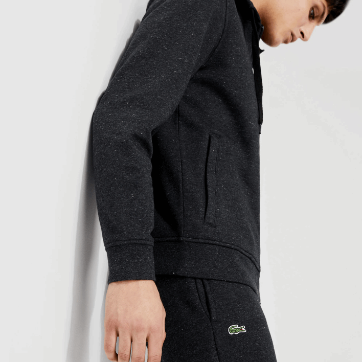 Lacoste SPORT Lightweight Bi-material Hoodie 646T1126 Grey H88 Men