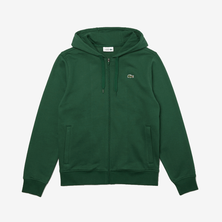 Lacoste SPORT Lightweight Bi-material Hoodie 646T1163 Green S30 Men