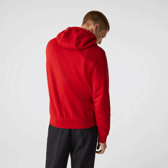 Lacoste SPORT Lightweight Bi-material Hoodie 646T963 Red E52 Men