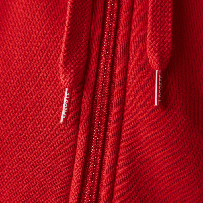 Lacoste SPORT Lightweight Bi-material Hoodie 646T963 Red E52 Men