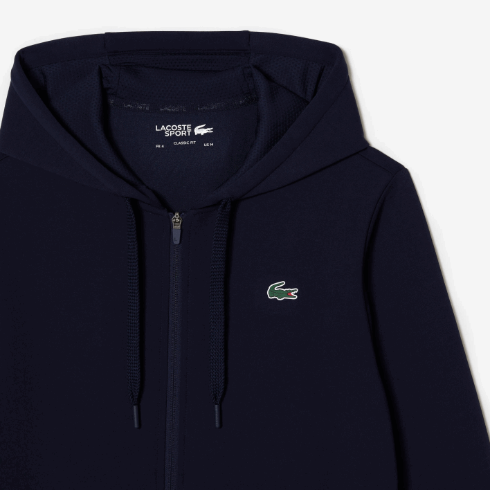Lacoste SPORT Mesh Panels Hoodie 646T1019 Navy Blue 423 Men