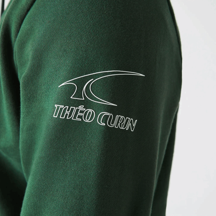 Lacoste SPORT x Theo Curin Organic Cotton Hoodie 646T1123 Green Navy Blue NL7 Men
