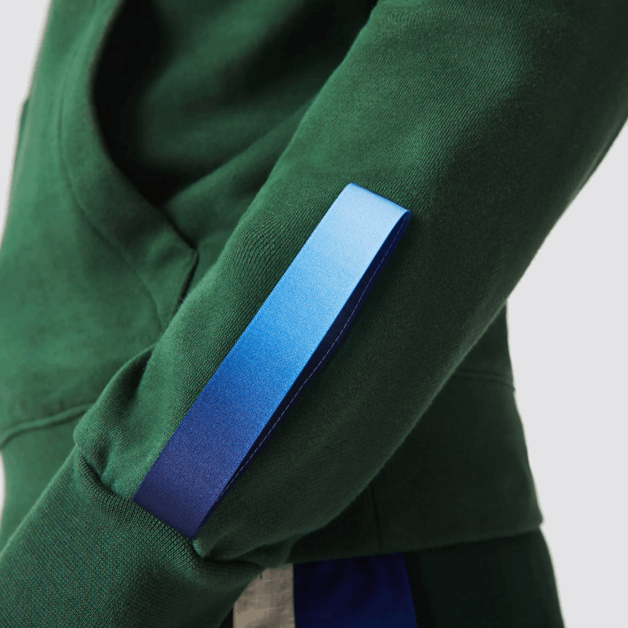 Lacoste SPORT x Theo Curin Organic Cotton Hoodie 646T1123 Green Navy Blue NL7 Men