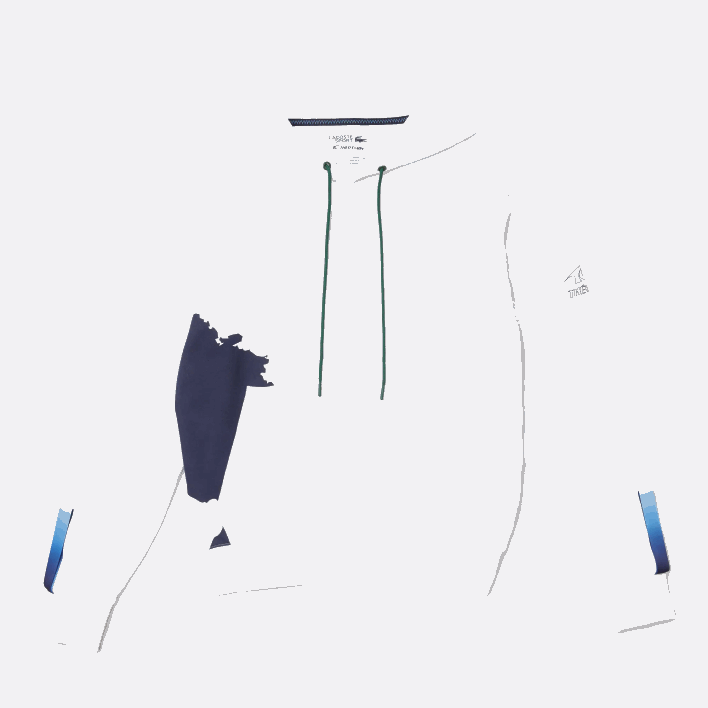 Lacoste SPORT x Theo Curin Organic Cotton Hoodie 646T1124 White Navy Blue Green PPJ Men