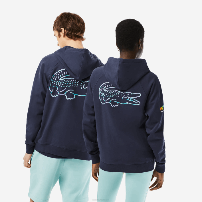 Lacoste Sport Miami Open Edition Hoodie 646T354 Blue KXE Men