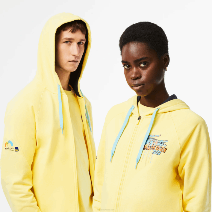 Lacoste Sport Miami Open Edition Hoodie 646T355 Yellow 107 Men