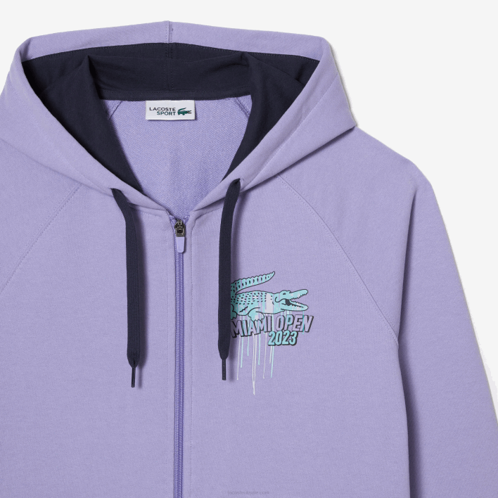 Lacoste Sport Miami Open Edition Hoodie 646T356 Purple 3K0 Men