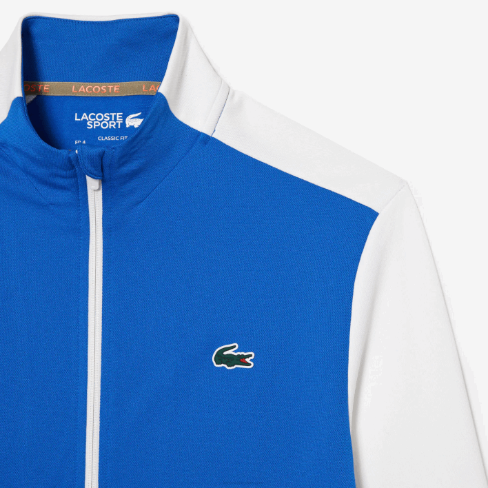 Lacoste Tennis Zipped Ripstop Sweatshirt 646T339 Blue White Blue AG1 Men
