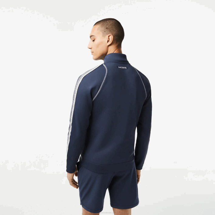 Lacoste Tennis x Daniil Medvedev Zipped Sweatshirt 646T312 Blue White C9C Men