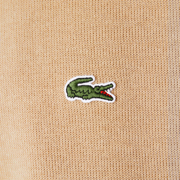 Lacoste Zippered Stand-Up Collar Cotton Sweatshirt 646T957 Beige 02S Men