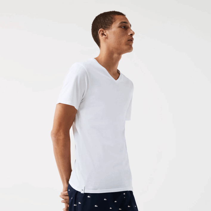 Lacoste 3-Pack of Plain T-Shirts 646T1345 White 001 Men