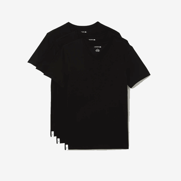 Lacoste 3-Pack of Plain T-Shirts 646T1346 Black 031 Men