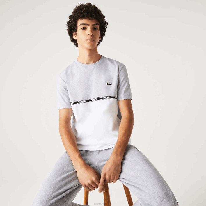 Lacoste Branded T-Shirt 646T831 Grey Chine White MTG Men
