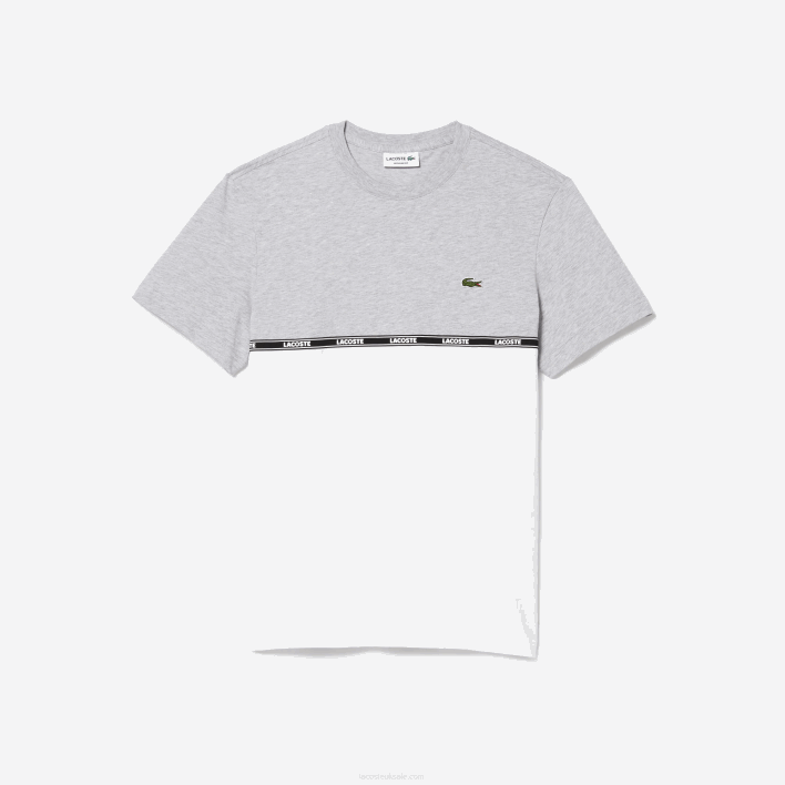 Lacoste Branded T-Shirt 646T831 Grey Chine White MTG Men