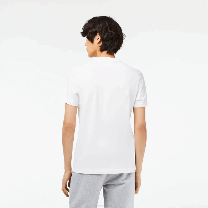 Lacoste Cotton Jersey Print T-Shirt 646T63 White 001 Men