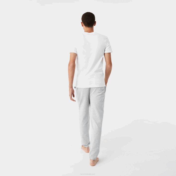 Lacoste Crew Neck Cotton T-Shirt 3-Pack 646T1349 White Grey Chine Black BXY Men