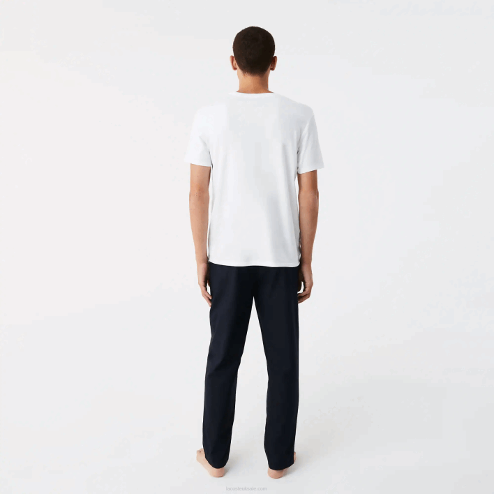Lacoste Crew Neck Cotton T-Shirt 3-Pack 646T1350 White 001 Men