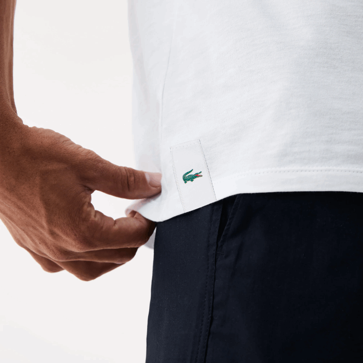 Lacoste Crew Neck Cotton T-Shirt 3-Pack 646T1350 White 001 Men