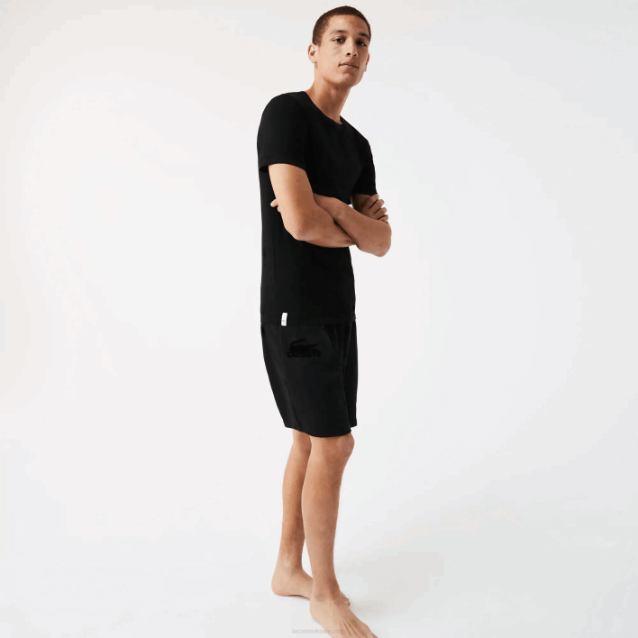 Lacoste Crew Neck Cotton T-Shirt 3-Pack 646T1351 Black 031 Men