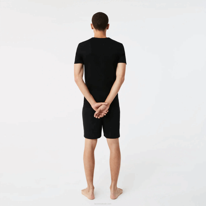 Lacoste Crew Neck Cotton T-Shirt 3-Pack 646T1351 Black 031 Men
