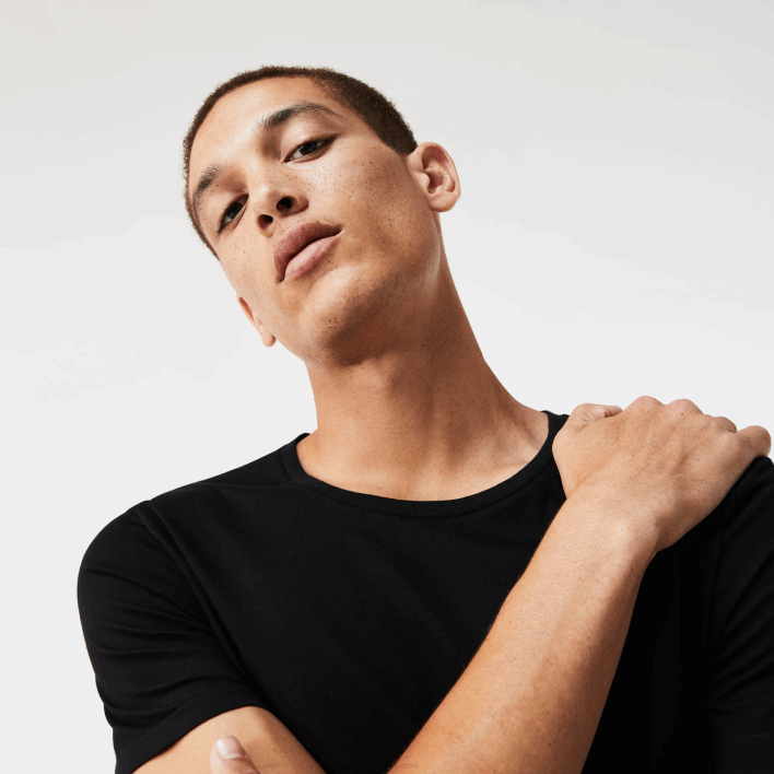 Lacoste Crew Neck Cotton T-Shirt 3-Pack 646T1351 Black 031 Men