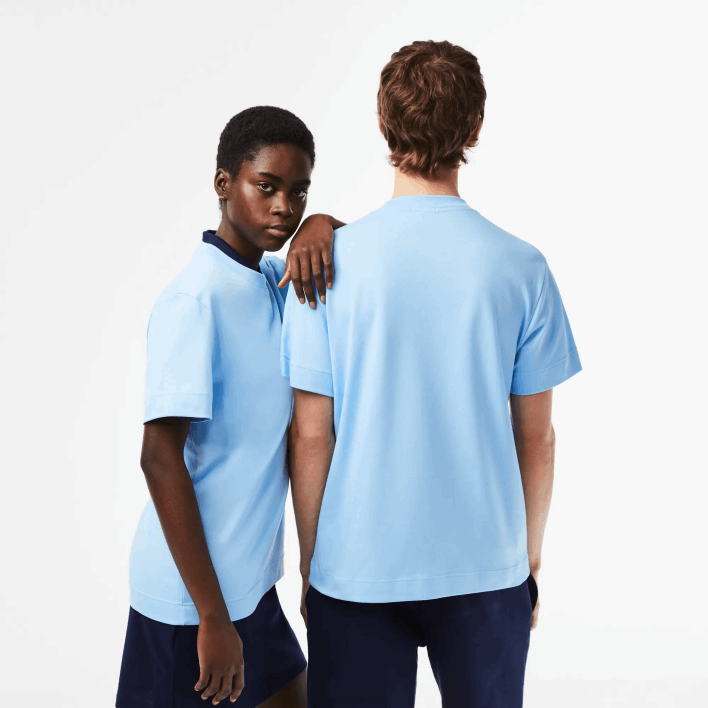 Lacoste Crew Neck Organic Cotton T-Shirt 646T735 Blue HBP Men