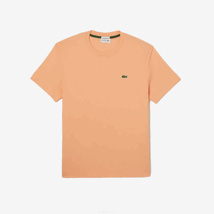 Lacoste Crew Neck Organic Cotton T-Shirt 646T98 Light Orange HEB Men