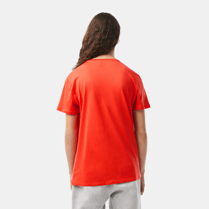 Lacoste Crew Neck Pima Cotton Jersey T-Shirt 646T130 Orange 02K Men