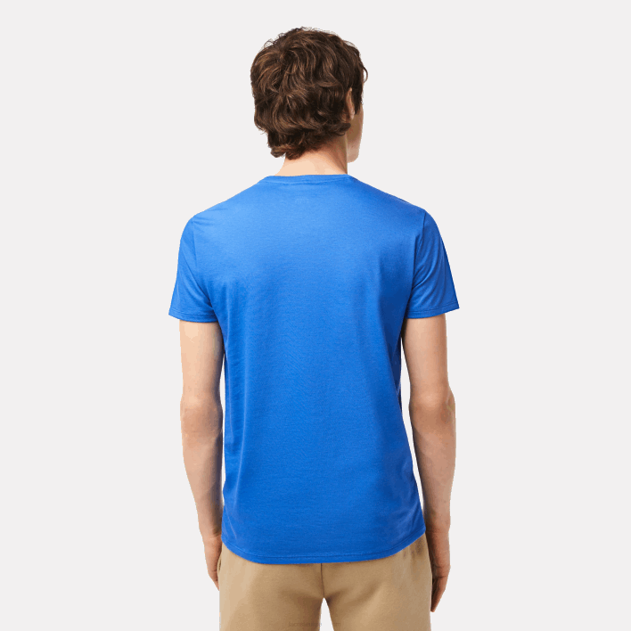 Lacoste Crew Neck Pima Cotton Jersey T-Shirt 646T35 Blue KXB Men