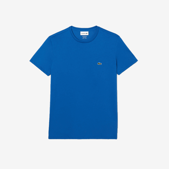 Lacoste Crew Neck Pima Cotton Jersey T-Shirt 646T35 Blue KXB Men