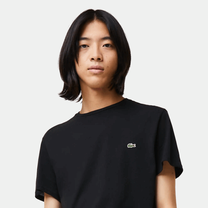 Lacoste Crew Neck Pima Cotton Jersey T-Shirt 646T37 Black 031 Men
