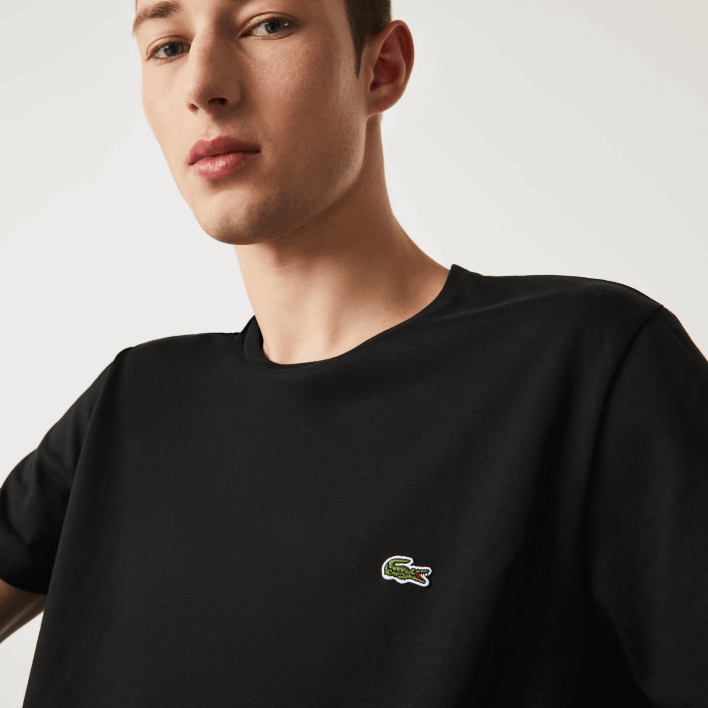 Lacoste Crew Neck Pima Cotton Jersey T-Shirt 646T37 Black 031 Men