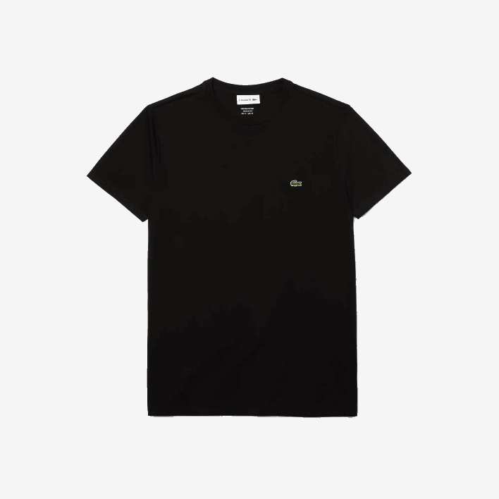 Lacoste Crew Neck Pima Cotton Jersey T-Shirt 646T37 Black 031 Men