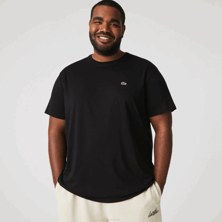Lacoste Crew Neck Pima Cotton Jersey T-Shirt 646T37 Black 031 Men