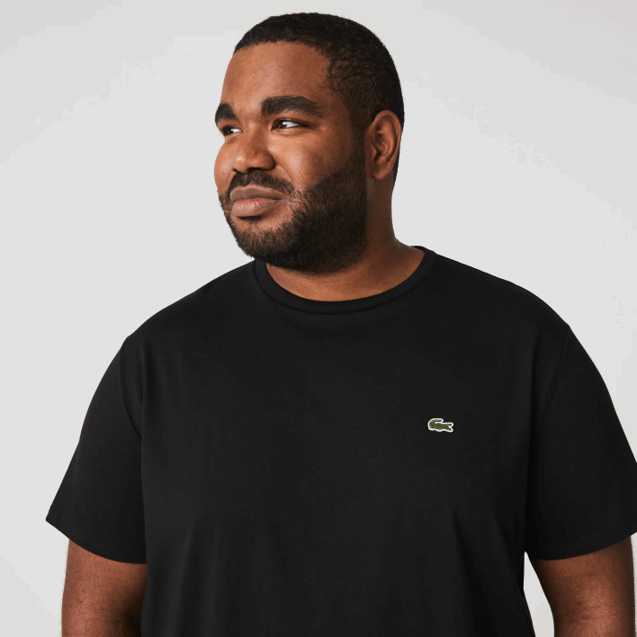 Lacoste Crew Neck Pima Cotton Jersey T-Shirt 646T37 Black 031 Men